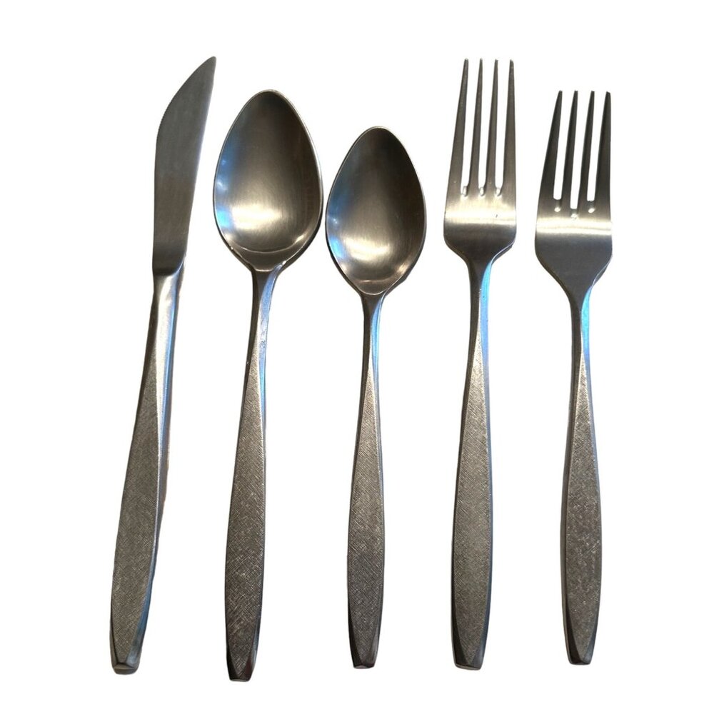 Ekco Eterna Corsaid 5 Piece Setting Butter Knife, Dinner Fork Salad Fork Teaspoo